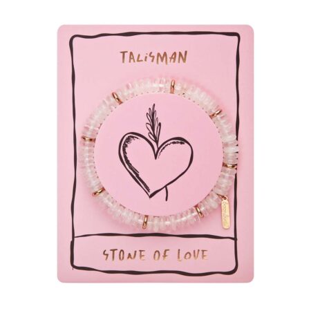 Armband "Talisman" - Rosenquarz - rosévergoldet