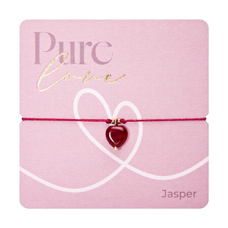 Armband "Pure love" - Jaspis - vergoldet