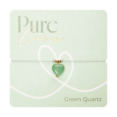 Armband "Pure love" - Grüner Quarz - vergoldet