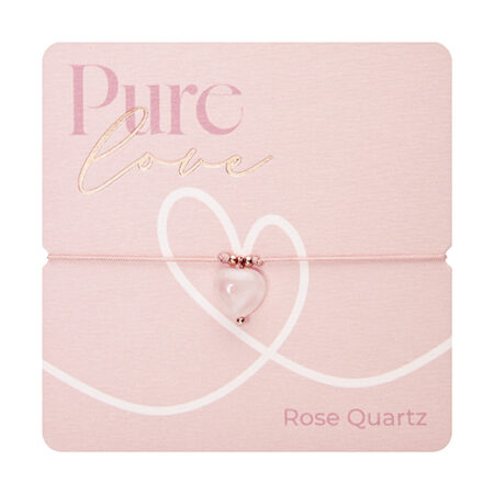 Armband "Pure love" - Rosenquarz - rosévergoldet