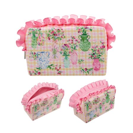 Kosmetiktasche mit Rüschen (24 x 15 x 12.5cm) Sweet Pea