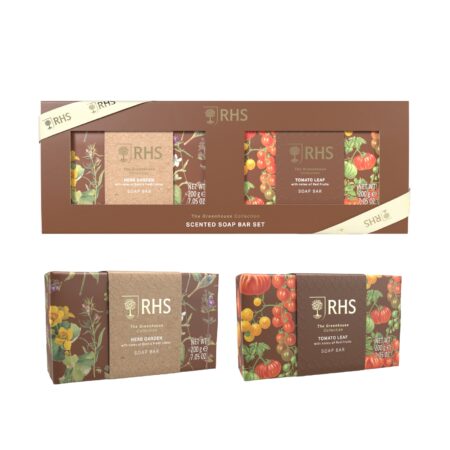 Seife 2x200g RHS Tomato Leaf / Herb Garden, Basil