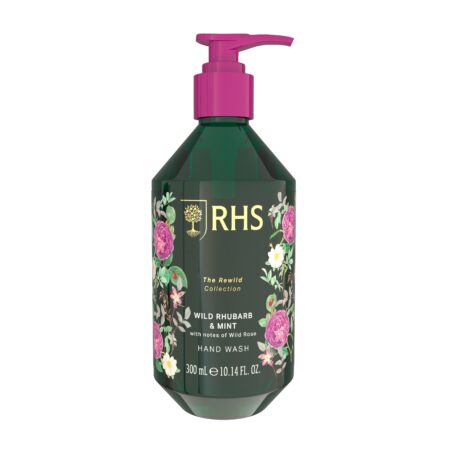 Flüssigseife 300ml RHS Wild Rhubarb & Mint, Wild Rose
