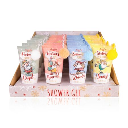 Duschgel HAPPY HOLIDAYS in Tube mit PomPom, 60ml