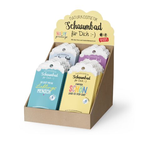 Schaumbad 40ml Happy Greetings im Display MIX