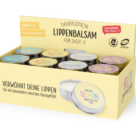 Lippenbalsam 10g Happy Greetings im Display MIX