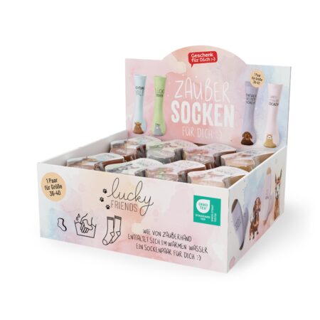 Zaubersocken Lucky Friends im Display MIX Gr.36-40