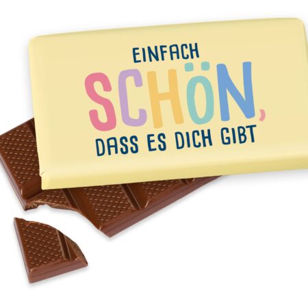 Schokolade 40g Happy Greetings "Einfach schön, dass es Dich gibt"