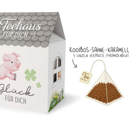 Teehaus Liebe Wünsche "Glück für Dich" (Schweinchen)