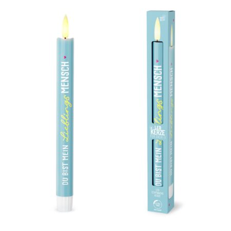 LED-Kerze Happy Greetings "Du bist mein Lieblingsmensch"