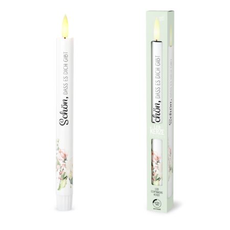 LED-Kerze Lovely Greetings "Schön, dass es Dich gibt" (Blume)