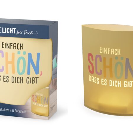 Poesielicht Happy Greetings "Einfach schön, dass es Dich gibt"
