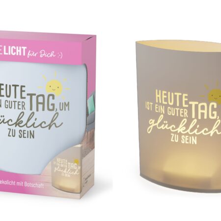 Poesielicht Happy Greetings "Heute ist ein guter Tag, um glücklich zu sein"