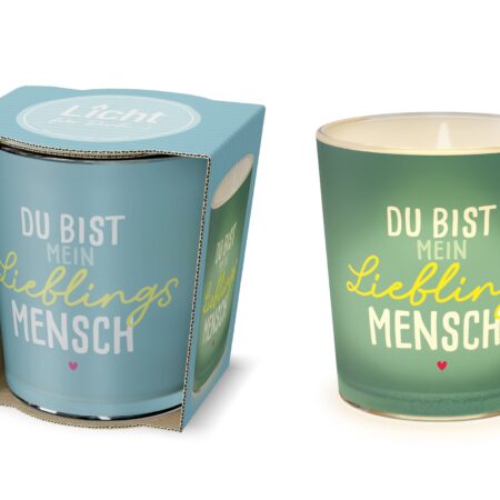 Licht mit Teelicht Happy Greetings "Du bist mein Lieblingsmensch"