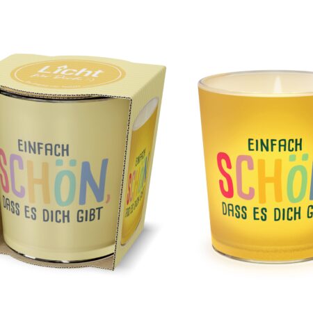 Licht mit Teelicht Happy Greetings "Einfach schön, dass es Dich gibt"