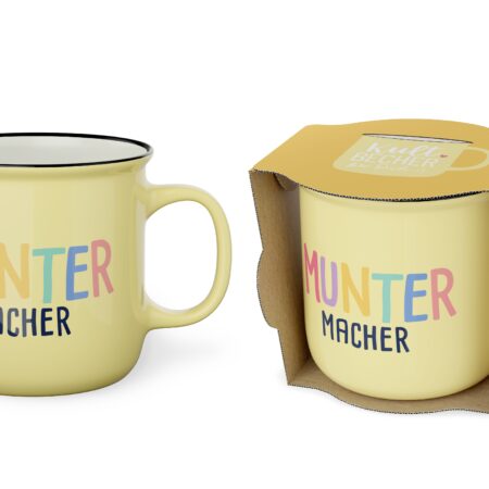 Kultbecher 250ml Happy Greetings "Muntermacher"