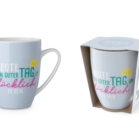 Becher 250ml Happy Greetings "Heute ist ein guter Tag, um glücklich zu sein"