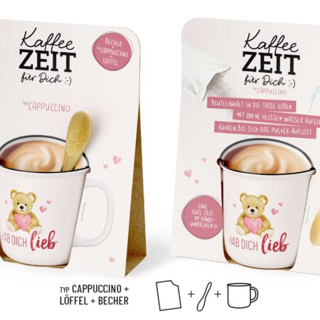 Kaffeezeit Liebe Wünsche "Hab Dich lieb" TEDDYBÄR