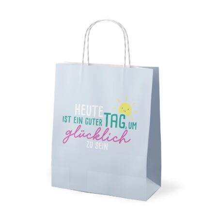 Geschenktüte Happy Greetings "Heute ist ein guter Tag, um glücklich zu sein"