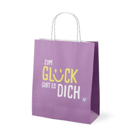 Geschenktüte Happy Greetings "Zum Glück gibt es Dich"