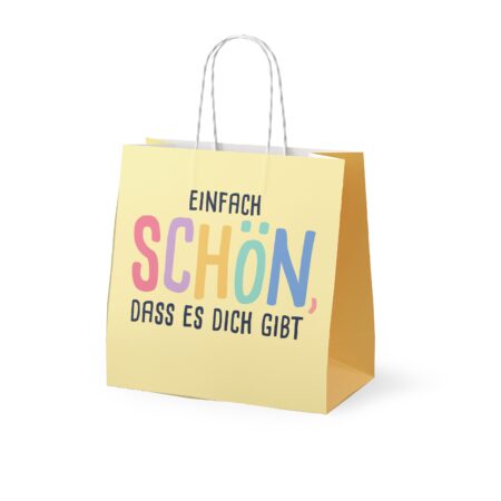 Mini-Geschenktüte Happy Greetings "Einfach schön, dass es Dich gibt"
