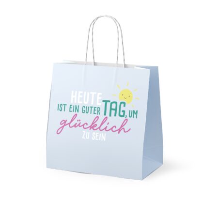 Mini-Geschenktüte Happy Greetings "Heute ist ein guter Tag, um glücklich zu sein"