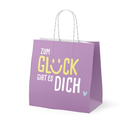 Mini-Geschenktüte Happy Greetings "Zum Glück gibt es Dich"