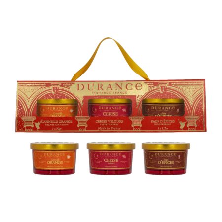 Geschenkset Duftkerzen 3x90g Zimt Orange - Lebkuchen - Samtige Kirsche