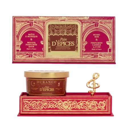 Musikdosen - Geschenkset mit Duftkerze 90g Lebkuchen