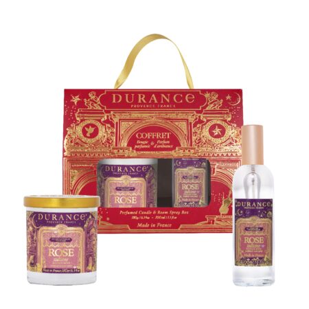 Geschenkset Duftkerze 180g + Raumspray 100ml Sultan rose