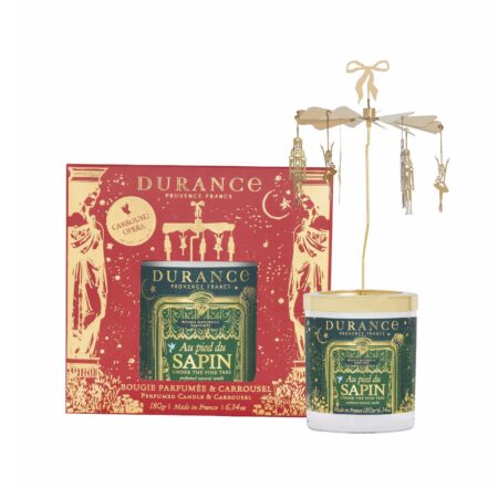 Geschenkset Duftkerze 180g + Karrousel Am Tannenbaum
