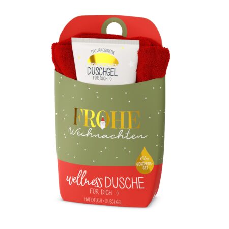 Geschenkset Wellnessdusche Schöne Weihnachten "Frohe Weihnachten" (Santa)