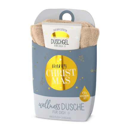 Geschenkset Wellnessdusche Schöne Weihnachten " Merry Christmas" (Kugel)