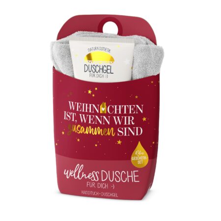 Geschenkset Wellnessdusche Schöne Weihnachten "Weihnachten ist, wenn…"(Haus)