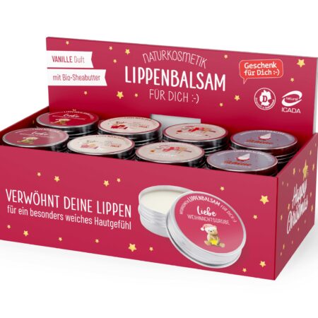 Lippenbalsam 10g Happy Christmas im Display MIX
