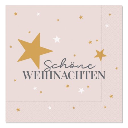 Serviette Schöne Weihnachten "Schöne Weihnachten" (Stern)