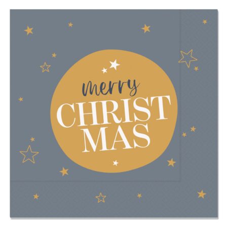 Serviette Schöne Weihnachten "Merry Christmas" (Kugel)