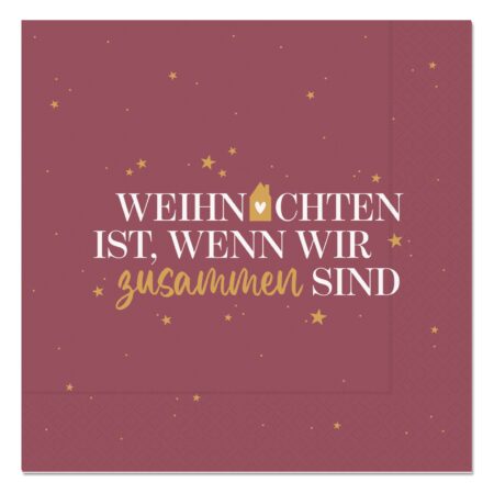 Serviette Schöne Weihnachten "Frohe Weihnachten" (Santa)