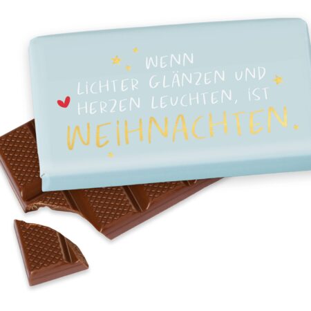 Schokolade 40g Schöne Weihnachten "Wenn Lichter glänzen, ist… (Lichter)