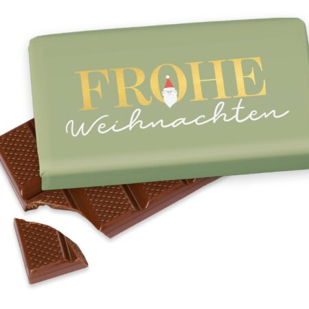 Schokolade 40g Schöne Weihnachten "Frohe Weihnachten" (Santa)