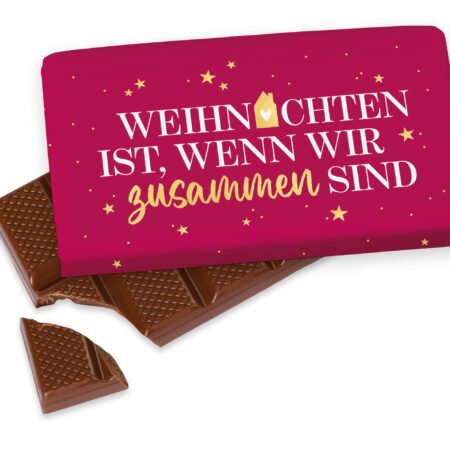 Schokolade 40g Schöne Weihnachten "Weihnachten ist, wenn..." (Haus)