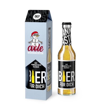 Bier 0,33 l Manntastische Weihnachten "Coole Weihnachten" (Schneemann)