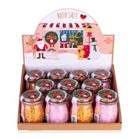 Badesalz HELLO WINTER in Glas mit Korkverschluss, 125g