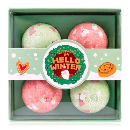 Badetrüffel HELLO WINTER in Geschenkbox, 4 x 90g
