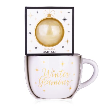 Badeset WINTER GLAMOUR in Keramiktasse (ca. 250ml)