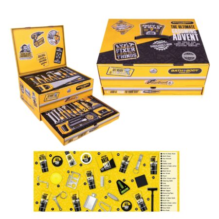 Adventskalender BATH & BODY TOOLKIT in aufklappbarer Box