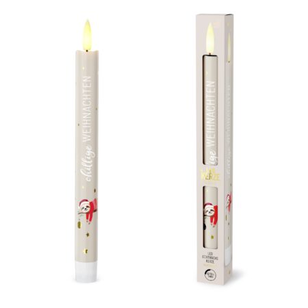 LED-Kerze Happy Christmas "Chillige Weihnachten" (Chiller)