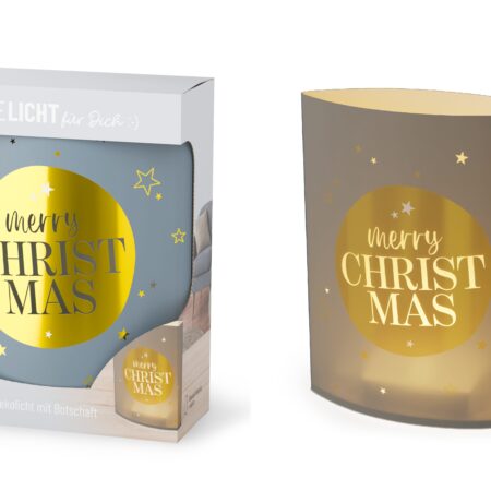 Poesielicht Schöne Weihnachten "Merry Christmas" (Kugel)