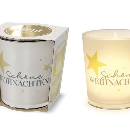 Licht mit Teelicht Schöne Weihnachten "Schöne Weihnachten" (Stern)