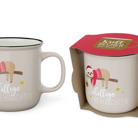Kultbecher 250ml Happy Christmas "Chillige Weihnachten" (Chiller)
